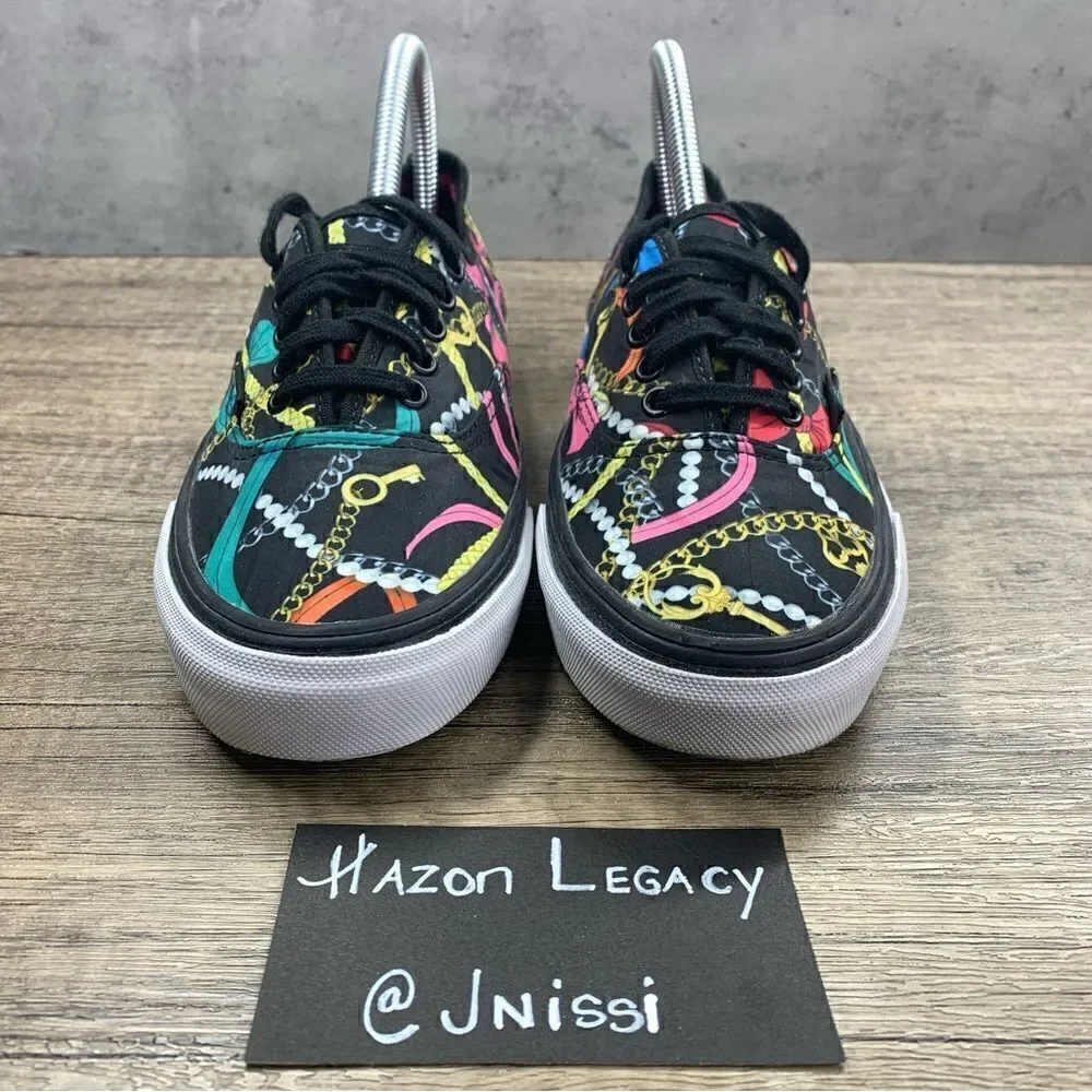 Vans~Women's~Authentic Slim‎ Classic Jewels~Black/Multicolor~Sneakers~Size 7.5